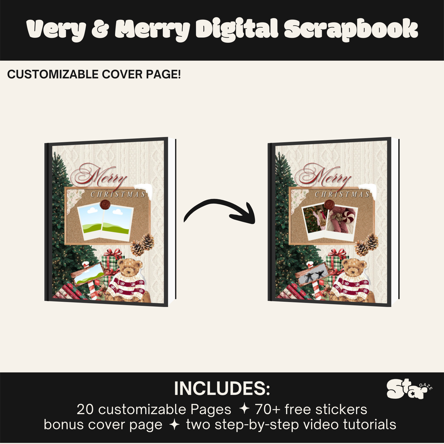 Very & Merry Scrapbook Template
