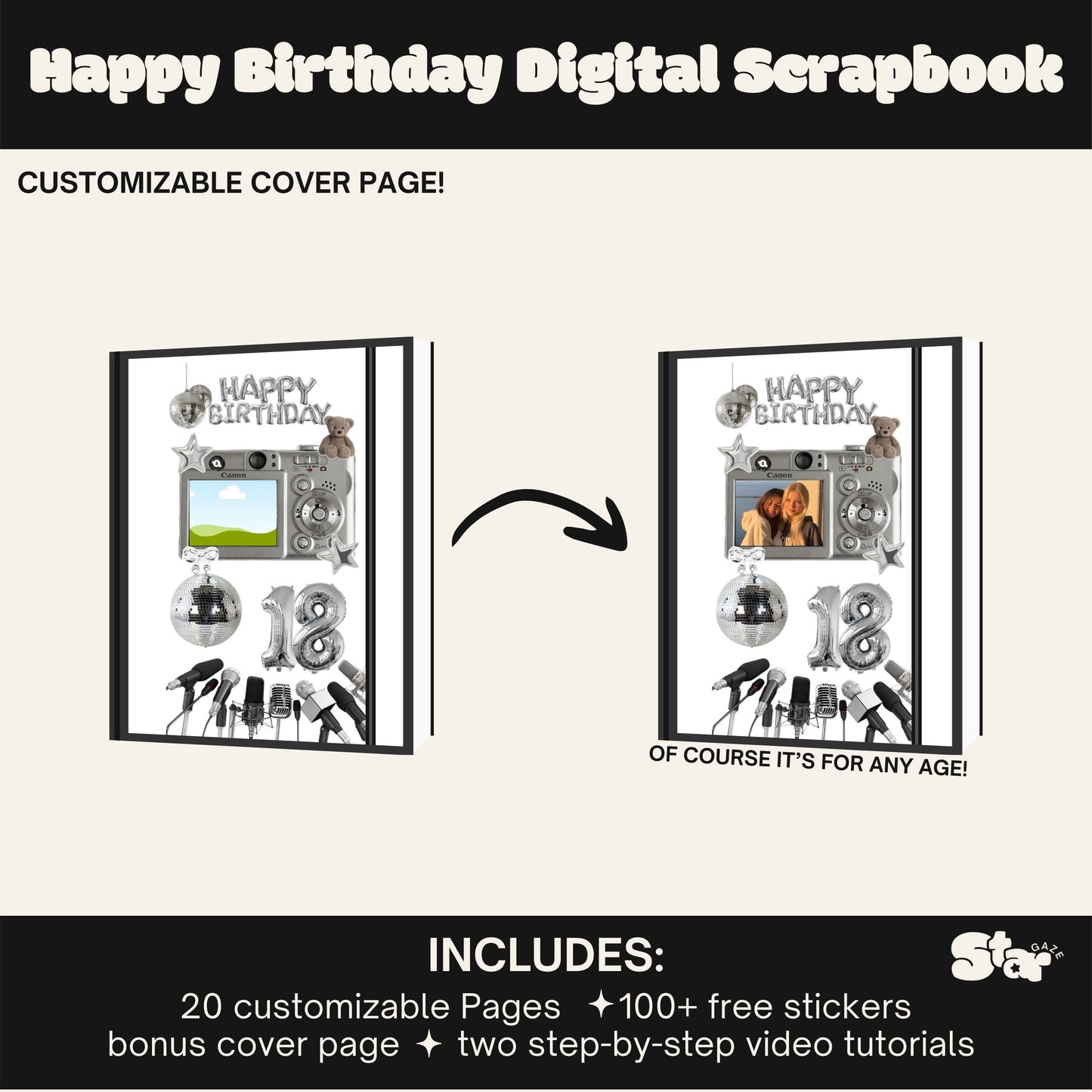 Happy Birthday Scrapbook Template: Celebrate their day!