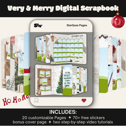 Very & Merry Scrapbook Template