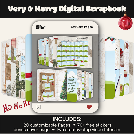 Very & Merry Scrapbook Template