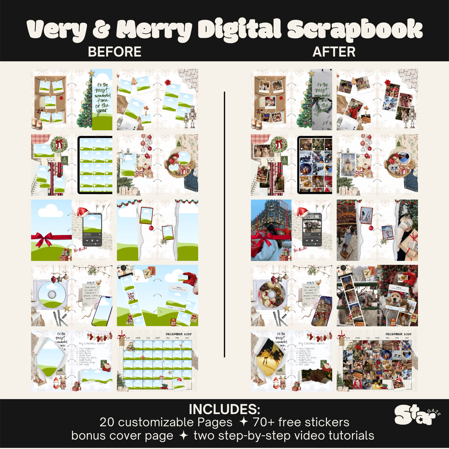 Very & Merry Scrapbook Template