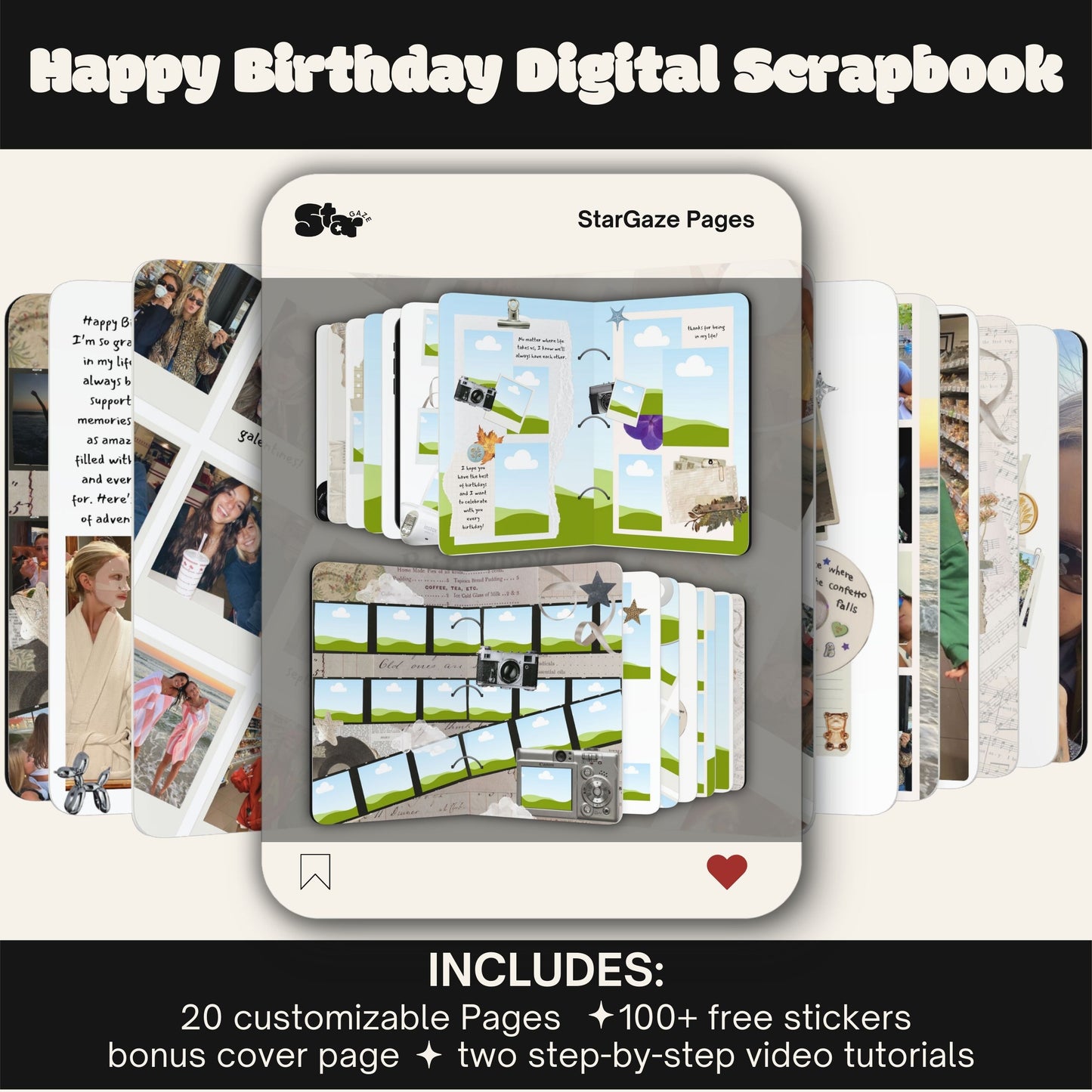 Happy Birthday Scrapbook Template: Celebrate their day!