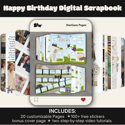 Happy Birthday Scrapbook Template: Celebrate their day!