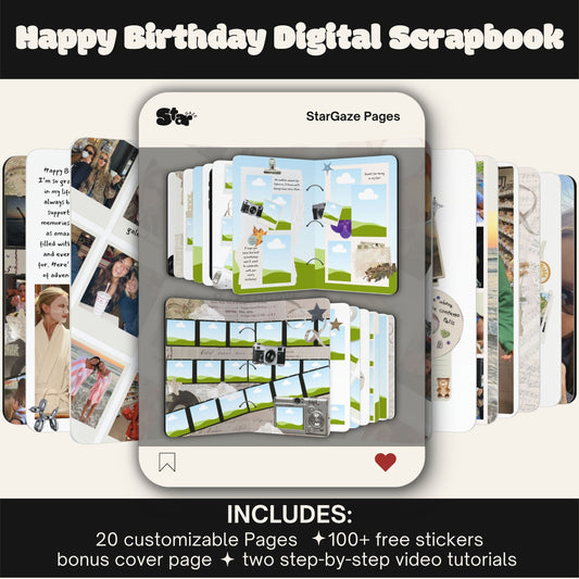 Happy Birthday Scrapbook Template: Celebrate their day!