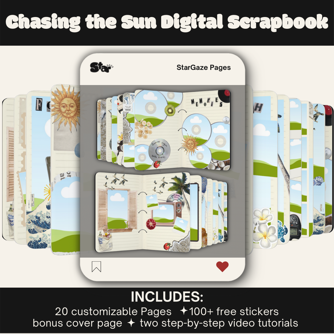 Chasing the Sun Scrapbook Template: Summer Edition