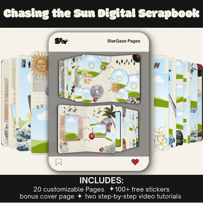 Chasing the Sun Scrapbook Template: Summer Edition