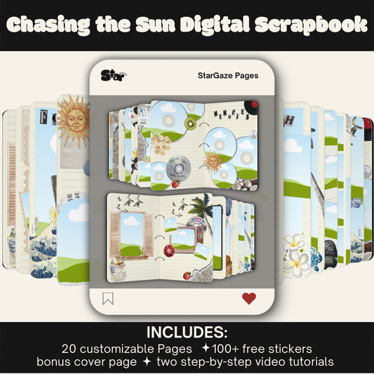 Chasing the Sun Scrapbook Template: Summer Edition