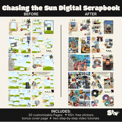 Chasing the Sun Scrapbook Template: Summer Edition