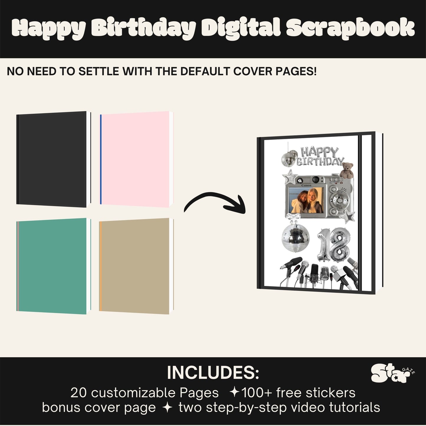 Happy Birthday Scrapbook Template: Celebrate their day!