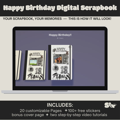 Happy Birthday Scrapbook Template: Celebrate their day!